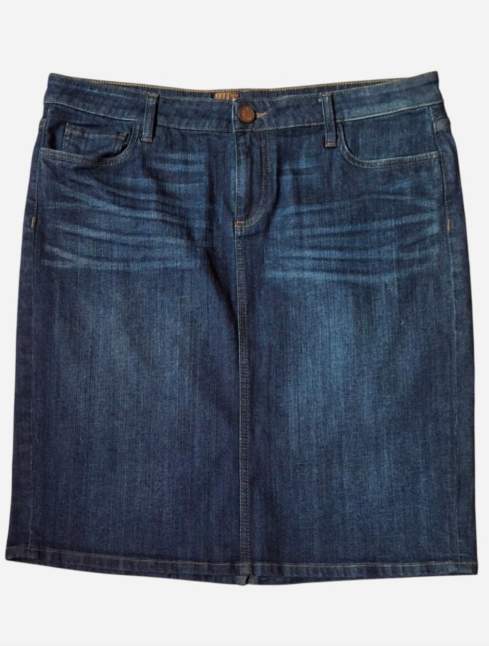Kut from the Kloth Dark Wash Denim Pencil Skirt Size 14 Like New